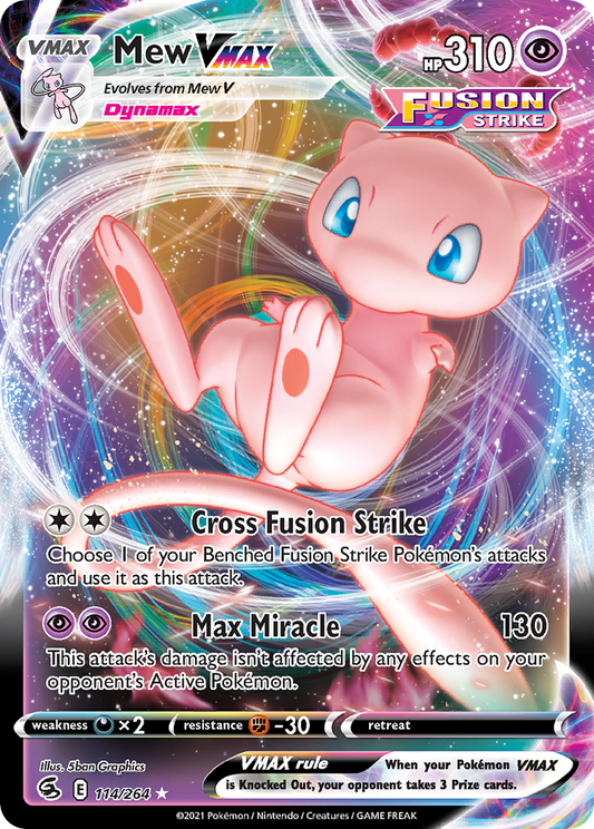 Pokemon Singles - Fusion Strike - Mew VMAX 114/264