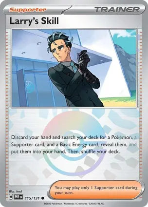 Pokemon Singles - Prismatic Evolutions - Larry's Skill 115/131 Poke Ball