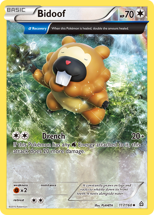 Pokemon Singles - Primal Clash - Bidoof 117/160