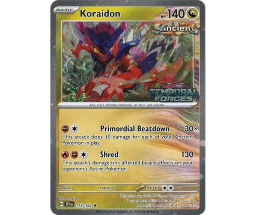 Pokemon Singles - Temporal Forces - Koraidon 119/162 Stamped