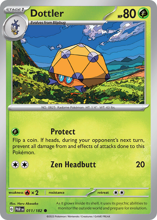 Pokemon Singles - Paradox Rift - Dottler 11/182 (Reverse Holo)