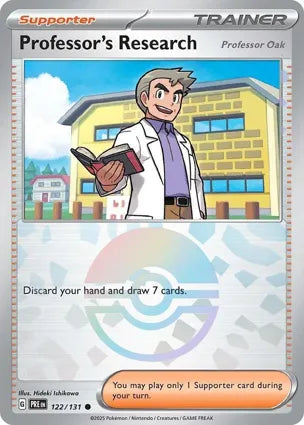 Pokemon Singles - Prismatic Evolutions - Professor's Research 122/131 - Poke ball