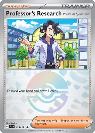 Pokemon Singles - Prismatic Evolutions - Professor's Research 125/131 - Poke ball