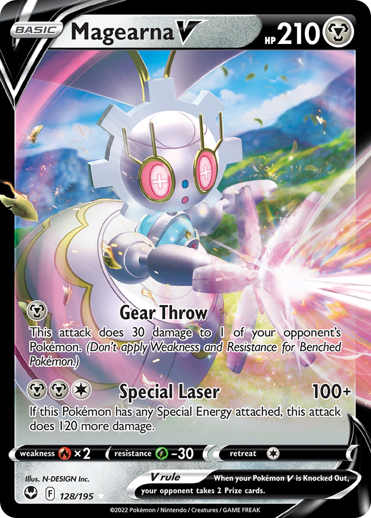 Pokemon Singles - Silver Tempest - Magearna V 128/195