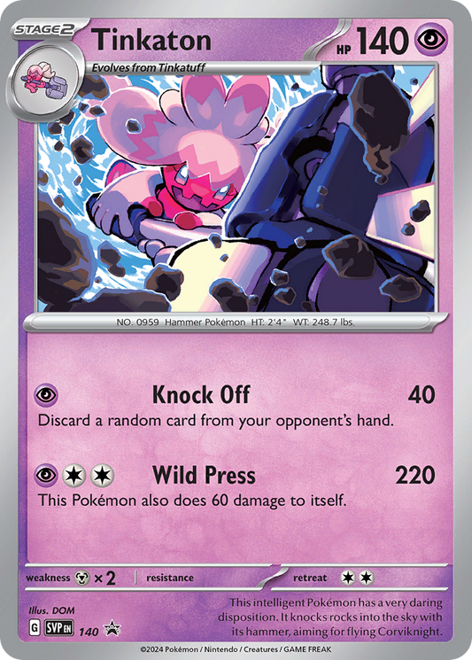 Pokemon Singles - Scarlet & Violet Black Star Promos - Tinkaton SVP140