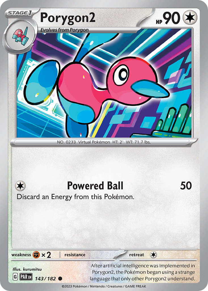 Pokemon Singles - Paradox Rift - Porygon2 143/182 (Reverse Holo)