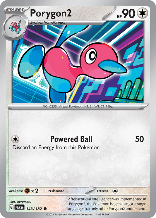 Pokemon Singles - Paradox Rift - Porygon2 143/182 (Reverse Holo)