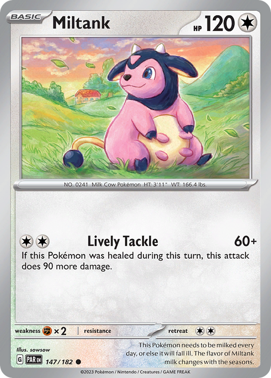 Pokemon Singles - Paradox Rift - Miltank 147/182 (Reverse Holo)