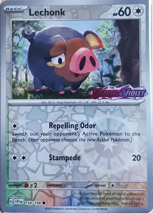 Pokemon Singles - Scarlet & Violet - Lechonk 154/198 Stamped