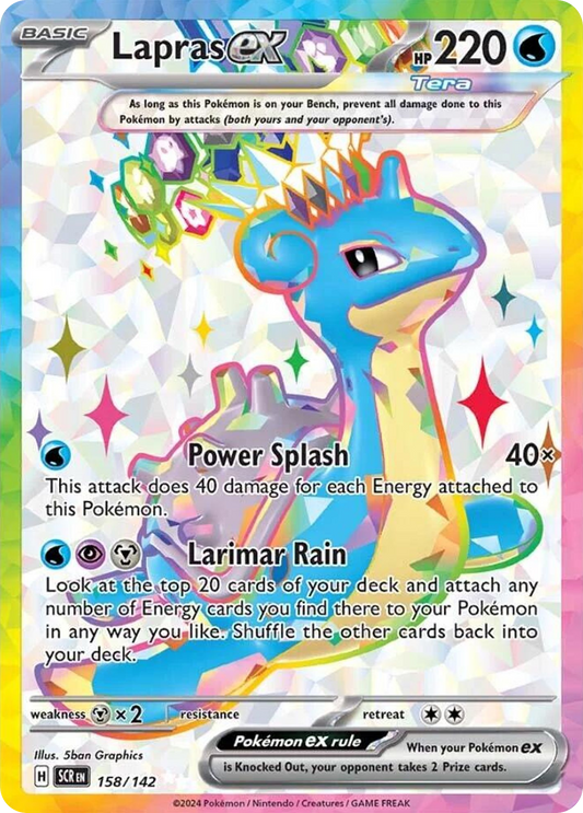 Pokemon Singles - Stellar Crown - Lapras ex 158/142