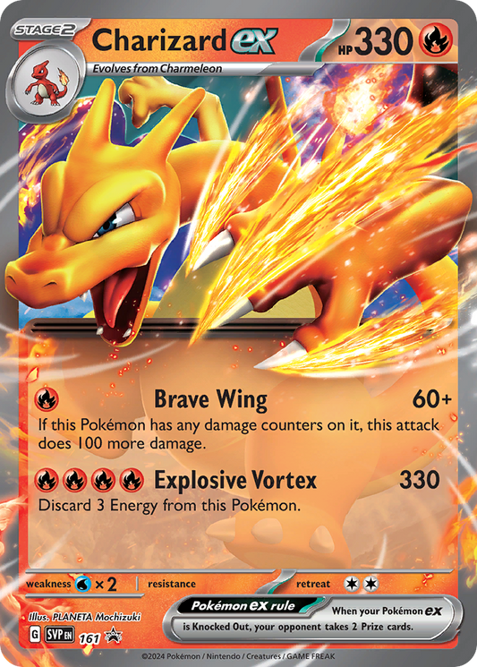 Pokemon Singles - Scarlet & Violet Black Star Promos - Charizard ex SVP161