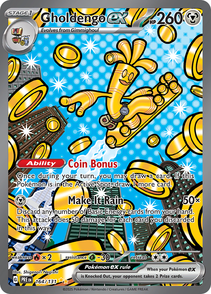 Pokemon Singles - Prismatic Evolutions - Gholdengo ex 164/131