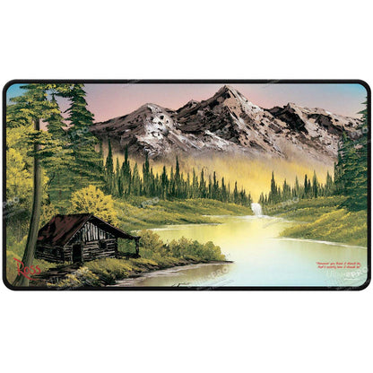 Ultra Pro - Bob Ross Mountain Retreat - Black Stitched Playmat
