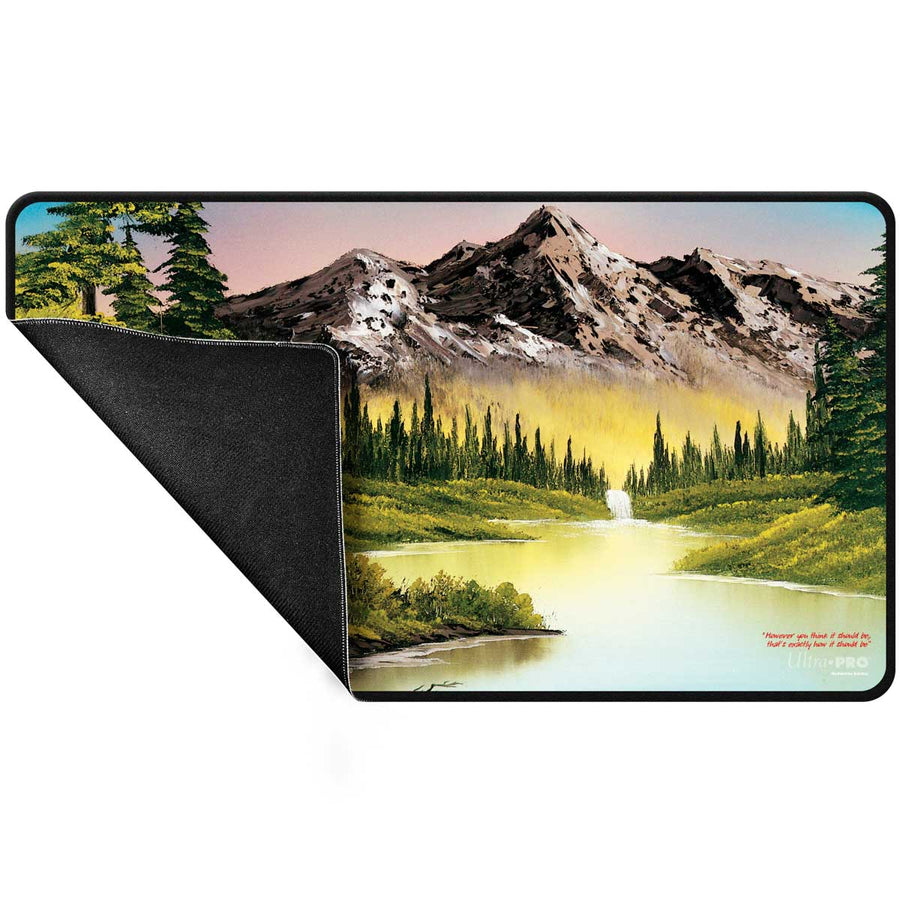 Ultra Pro - Bob Ross Mountain Retreat - Black Stitched Playmat