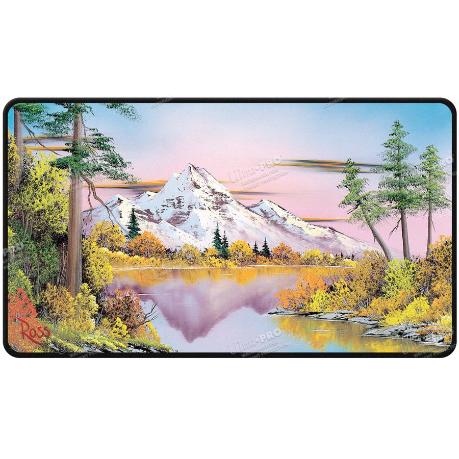 Ultra Pro - Bob Ross Mighty Mountain Lake - Black Stitched Playmat