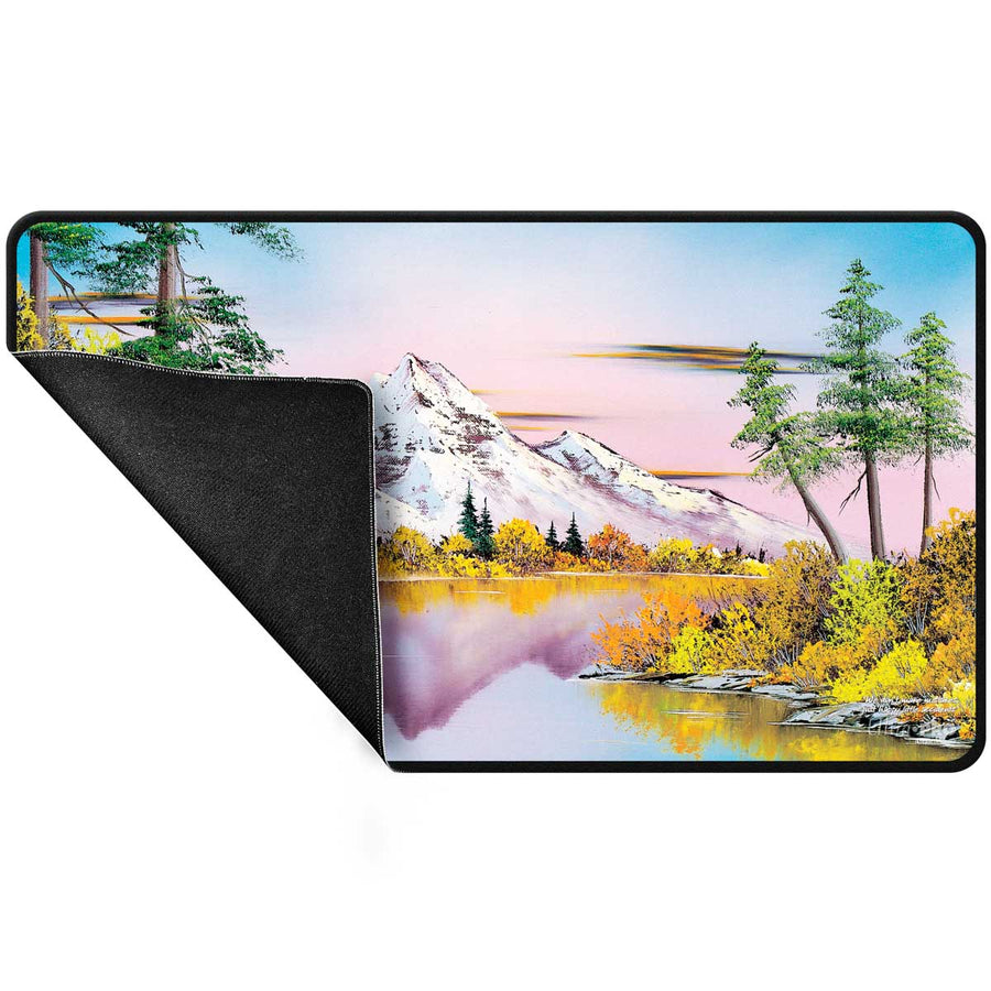 Ultra Pro - Bob Ross Mighty Mountain Lake - Black Stitched Playmat