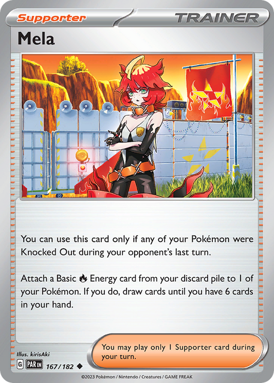 Pokemon Singles - Paradox Rift - Mela 167/182 (Reverse Holo)