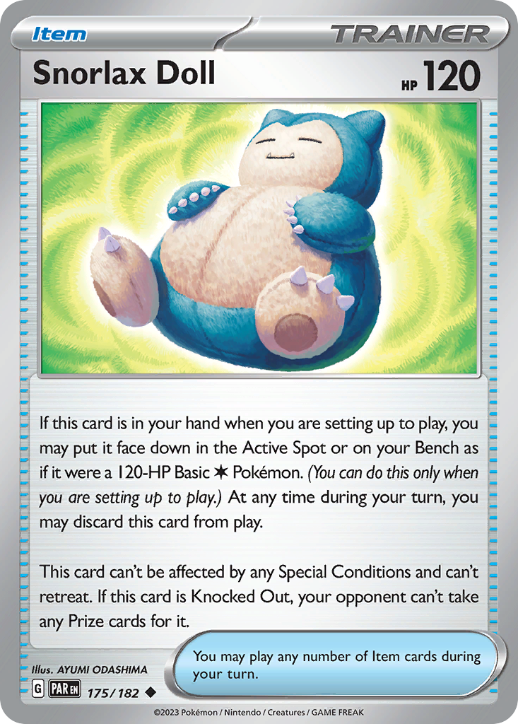 Pokemon Singles - Paradox Rift - Snorlax Doll 175/182 (Reverse Holo)