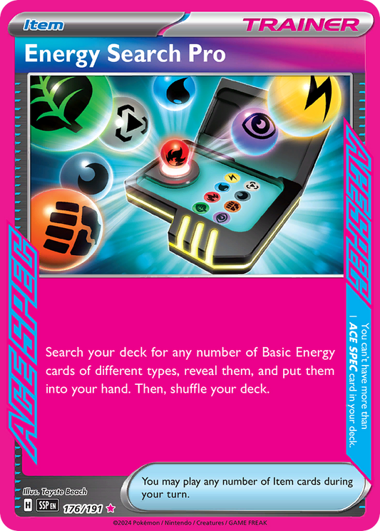 Pokemon Singles - Surging Sparks - Energy Search Pro 176/191