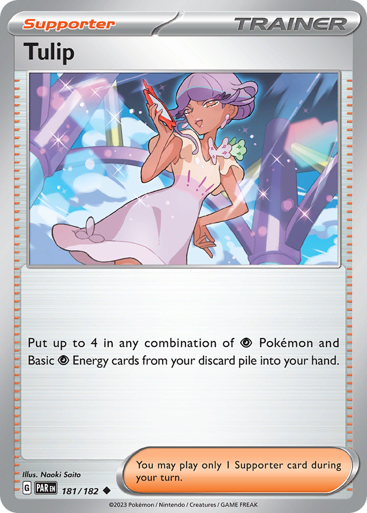 Pokemon Singles - Paradox Rift - Tulip 181/182 (Reverse Holo)