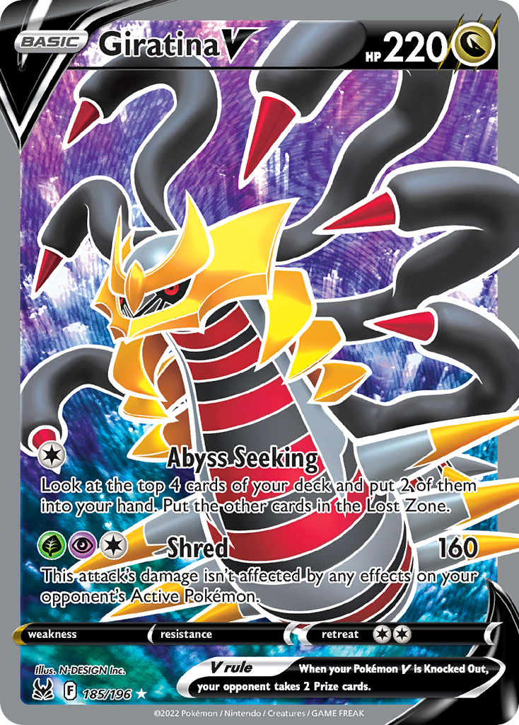 Pokemon Singles - Lost Origin - Giratina V 185/196