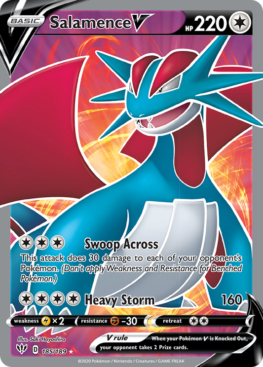 Pokemon Singles - Darkness Ablaze - Salamence V 185/189