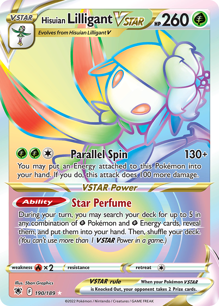 Pokemon Singles - Astral Radiance - Hisuian Lilligant VSTAR 190/189