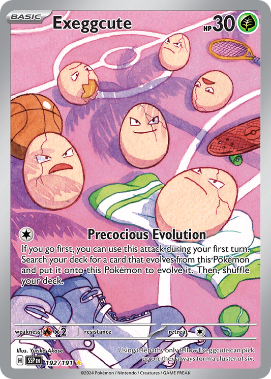 Pokemon Singles - Surging Sparks - Exeggcute 192/191