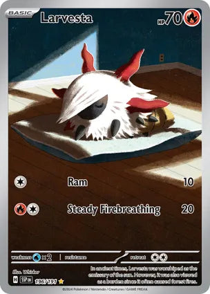 Pokemon Singles - Surging Sparks - Larvesta 196/191