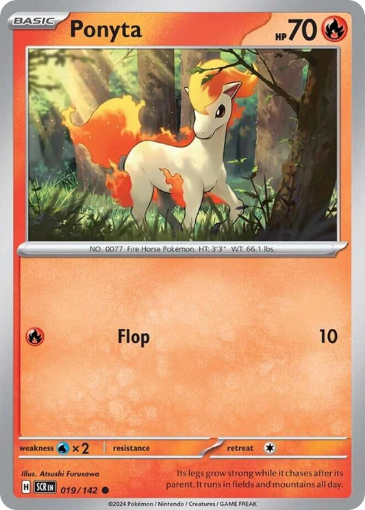 Pokemon Singles - Stellar Crown - Ponyta 19/142 (Reverse Holo)