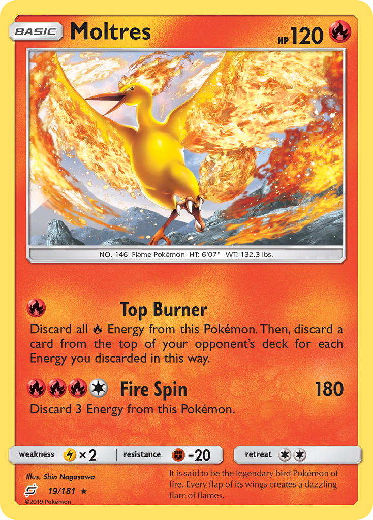 Pokemon Singles - Team Up - Moltres 19/181