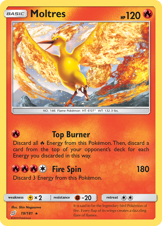 Pokemon Singles - Team Up - Moltres 19/181