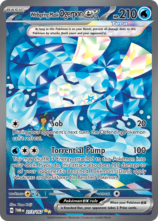 Pokemon Singles - Twilight Masquerade - Wellspring Mask Ogerpon ex 213/167