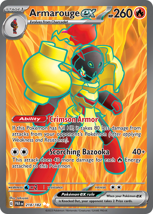 Pokemon Singles - Paradox Rift - Armarouge ex 218/182