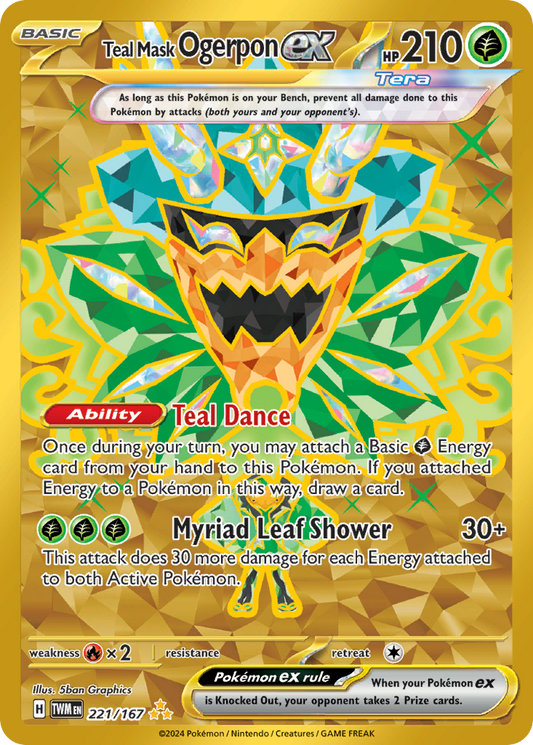 Pokemon Singles - Twilight Masquerade - Teal Mask Ogerpon ex 221/167