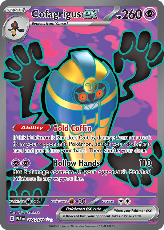 Pokemon Singles - Paradox Rift - Cofagrigus ex 224/182