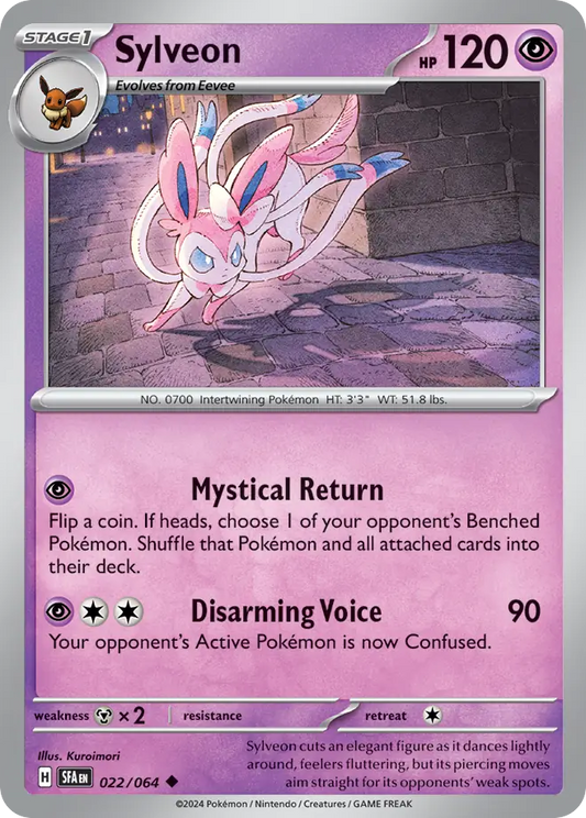 Pokemon Singles - Shrouded Fable - Sylveon 22/64 (Reverse Holo)