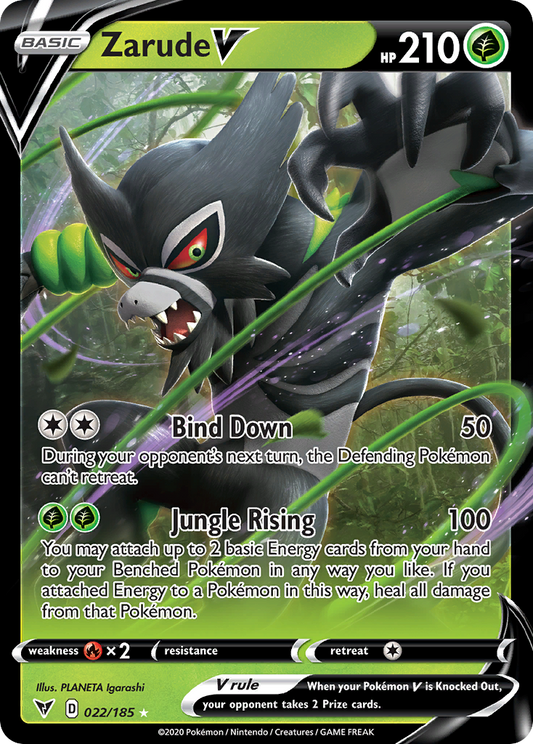 Pokemon Singles - Vivid Voltage - Zarude V 22/185