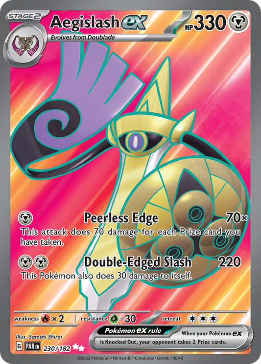 Pokemon Singles - Paradox Rift - Aegislash ex 230/182