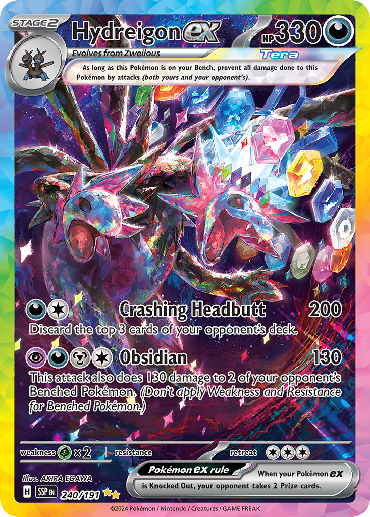 Pokemon Singles - Surging Sparks - Hydreigon ex 240/191