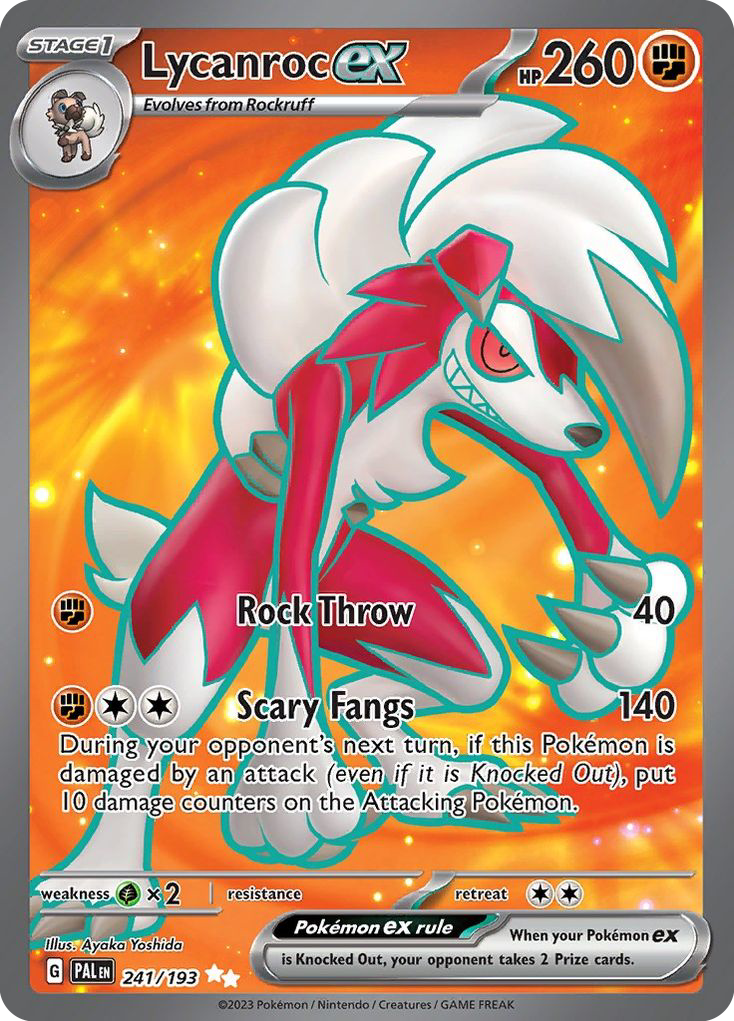 Pokemon Singles - Paldea Evolved - Lycanroc ex 241/193