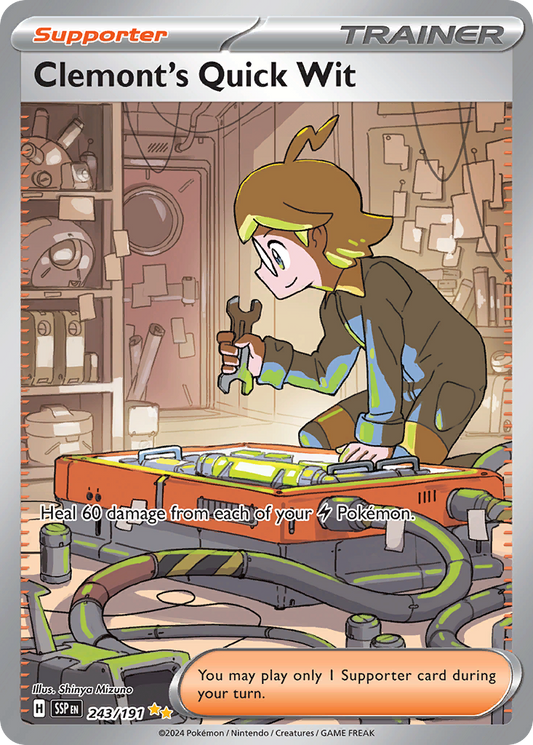 Pokemon Singles - Surging Sparks - Clemont's Quick Wit 243/191