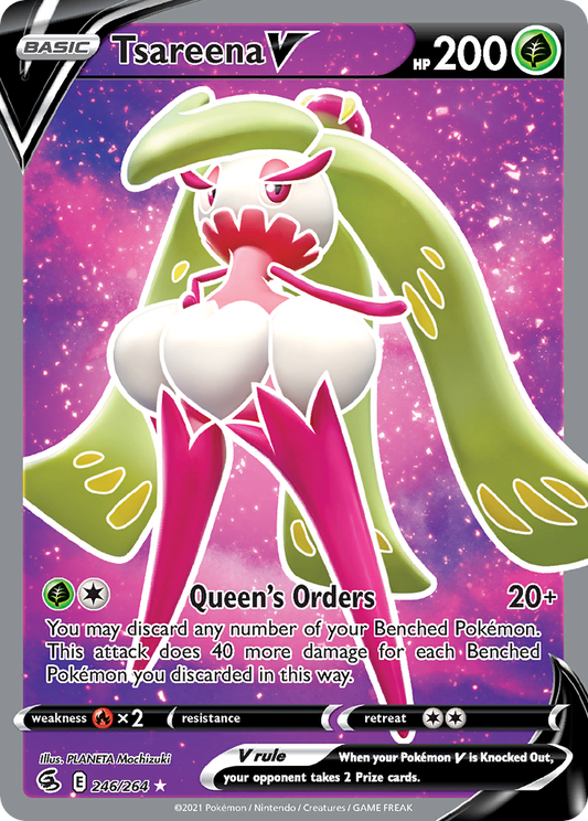 Pokemon Singles - Fusion Strike - Tsareena V 246/264