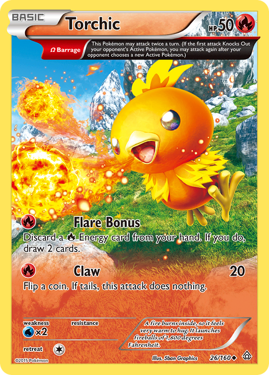 Pokemon Singles - Primal Clash - Torchic 26/160