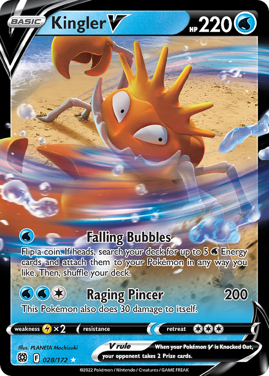 Pokemon Singles - Brilliant Stars - Kingler V 28/172