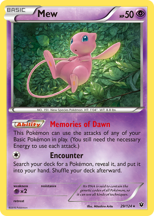 Pokemon Singles - Fates Collide - Mew 29/124