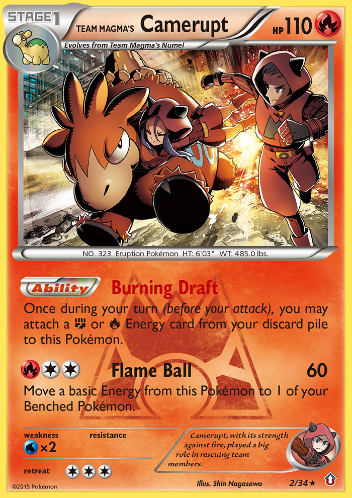 Pokemon Singles - Double Crisis - Team Magma's Camerupt 2/34