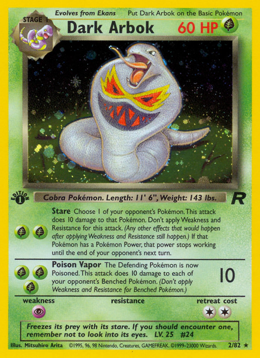 Pokemon Singles - Team Rocket - Dark Arbok 2/82