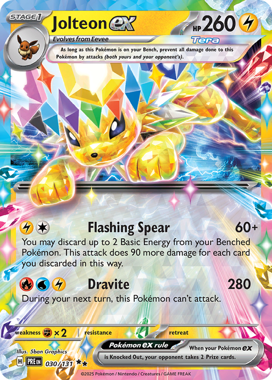Pokemon Singles - Prismatic Evolutions - Jolteon ex 30/131