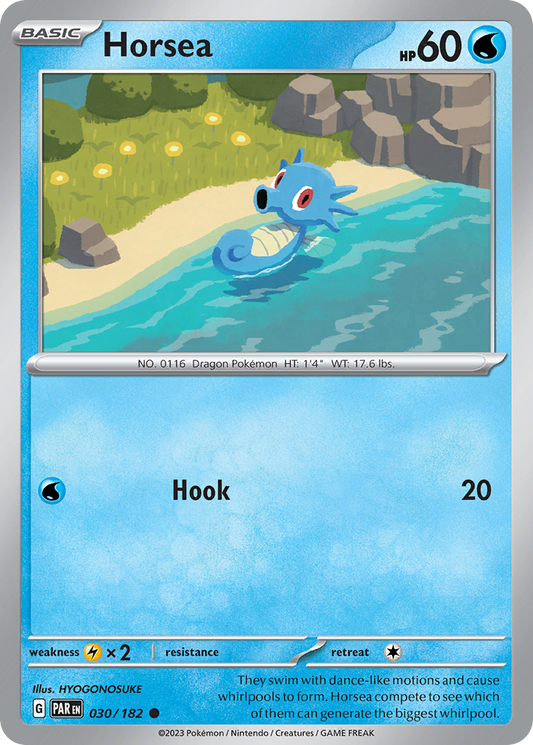 Pokemon Singles - Paradox Rift - Horsea 30/182 (Reverse Holo)